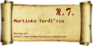 Martinka Terézia névjegykártya